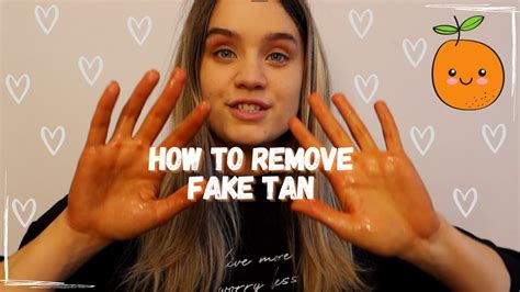 what gets fake tan off clothing|how to get self tanner off hands.